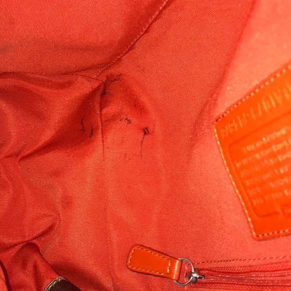 Coach Signature Daisy Khaki & Orange Tote - Picture 8 of 8